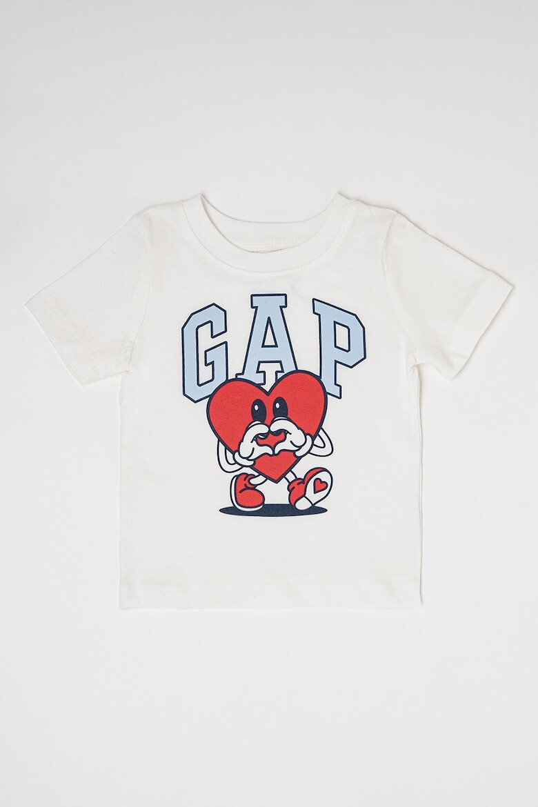 

Хлопковая футболка с принтом в виде лица Gap, красный