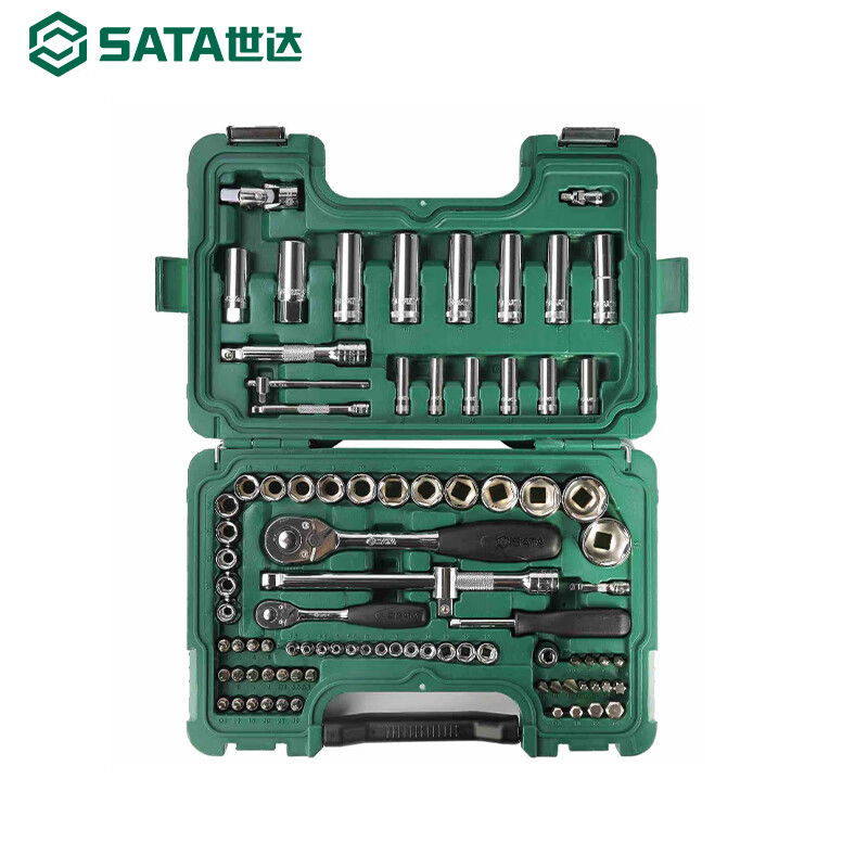 SATA 09013 Набор из 88 шестигранных ключей с храповым механизмом 6,3x12,5 мм, набор автомобильных инструментов