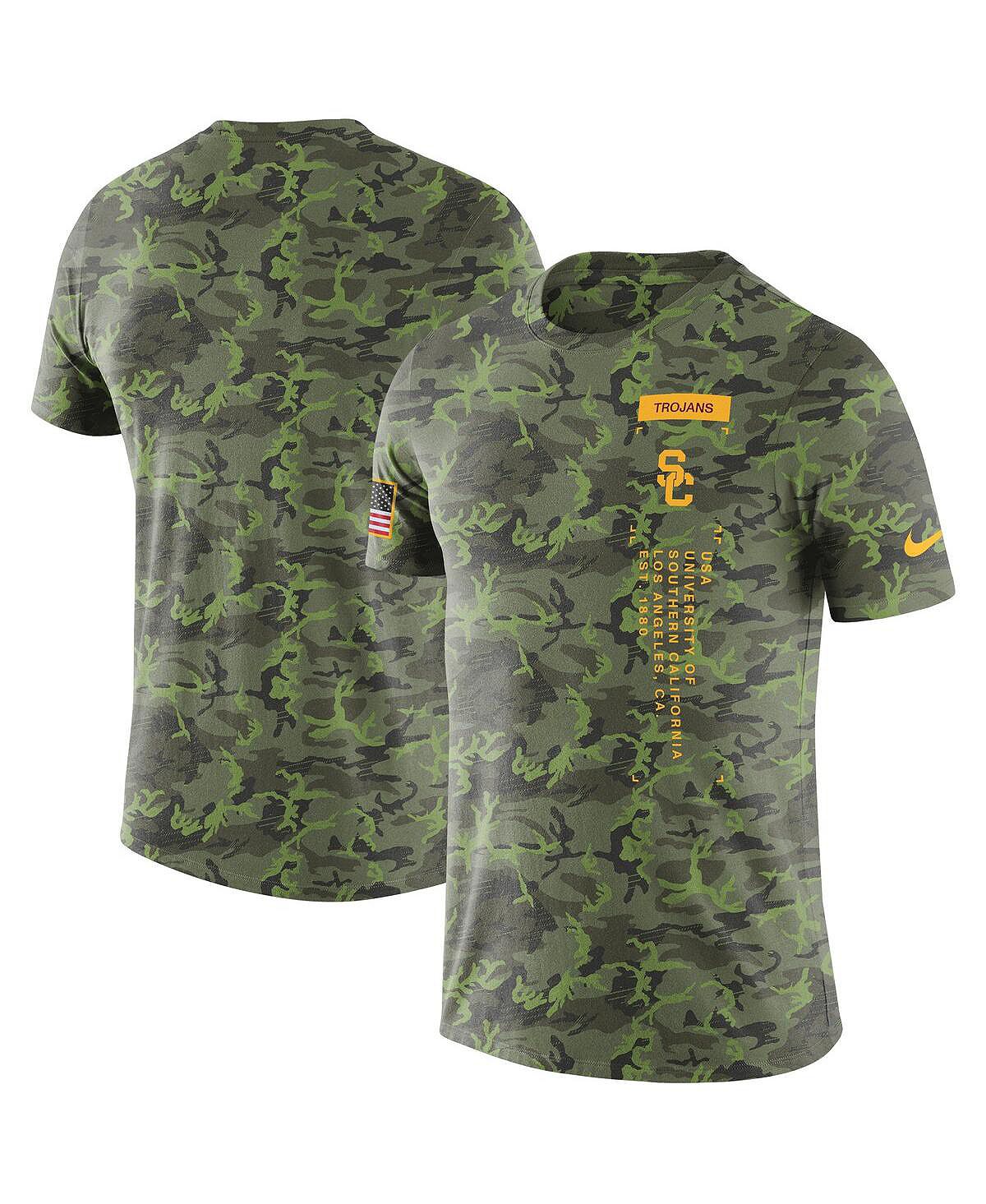Мужская камуфляжная футболка USC Trojans в военном стиле Nike