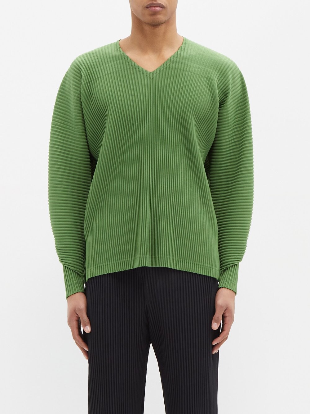 

Топ со складками Homme Plissé Issey Miyake, зеленый