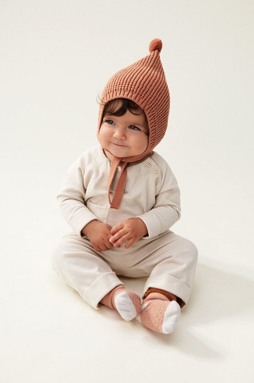 

Детская хлопковая шапка Liewood Fresia Baby Hat, оранжевый