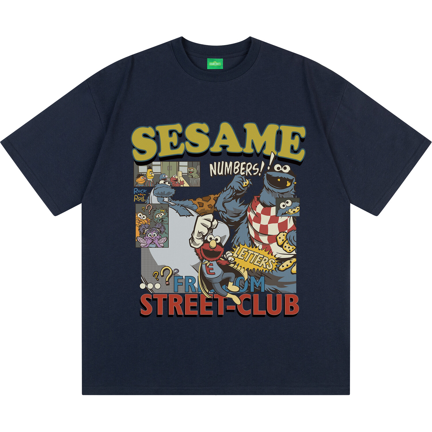 

Футболка унисекс Sesame Street, темно-синий
