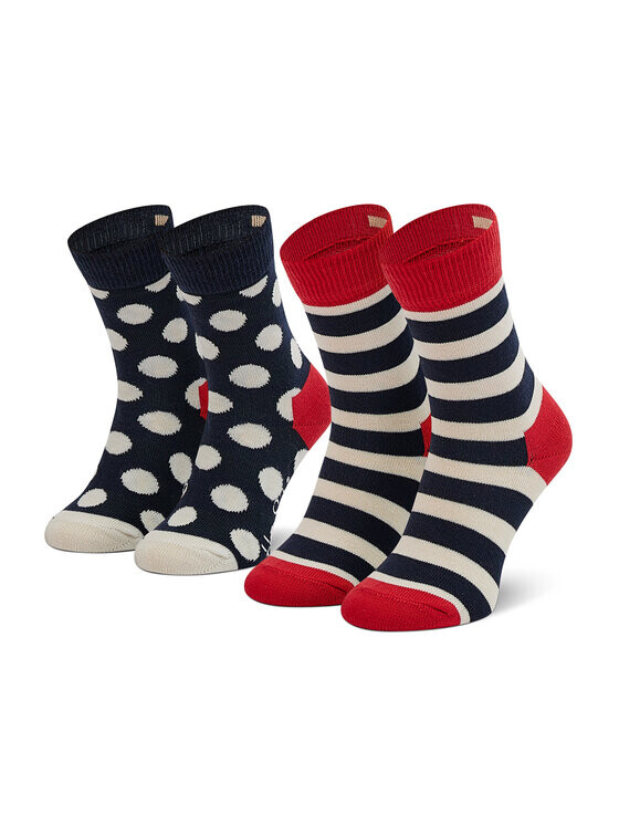 

Комплект из 2-х высоких детских носков Happy Socks, синий