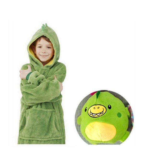 Детская толстовка с капюшоном Appdly Pet Snuggle превращается в мягкую игрушку Leaper, зеленый мягкая игрушка стич 50см