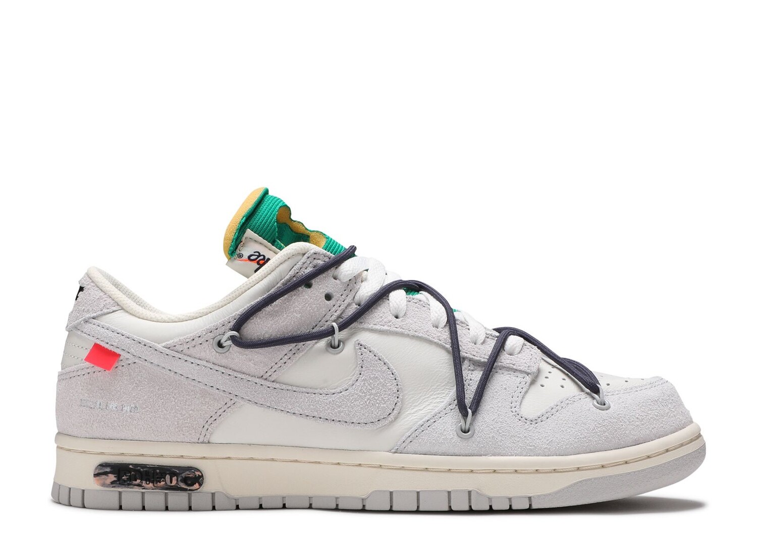 

Кроссовки Nike Off-White X Dunk Low 'Lot 20 Of 50', белый