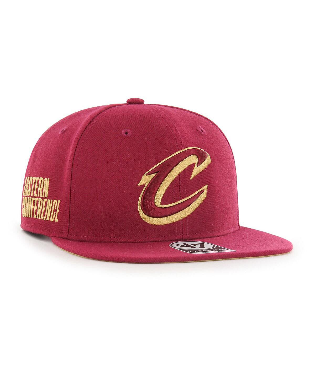 Мужская винная кепка Cleveland Cavaliers Sure Shot Captain Snapback '47 Brand