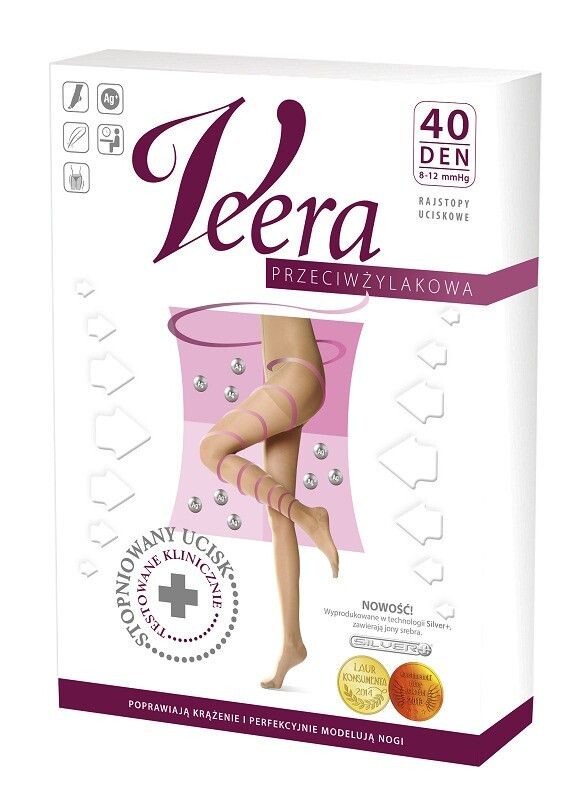 

Компрессионные колготки Veera Rajstopy Przeciwżylakowe 40 Den Kolor Natural, 2