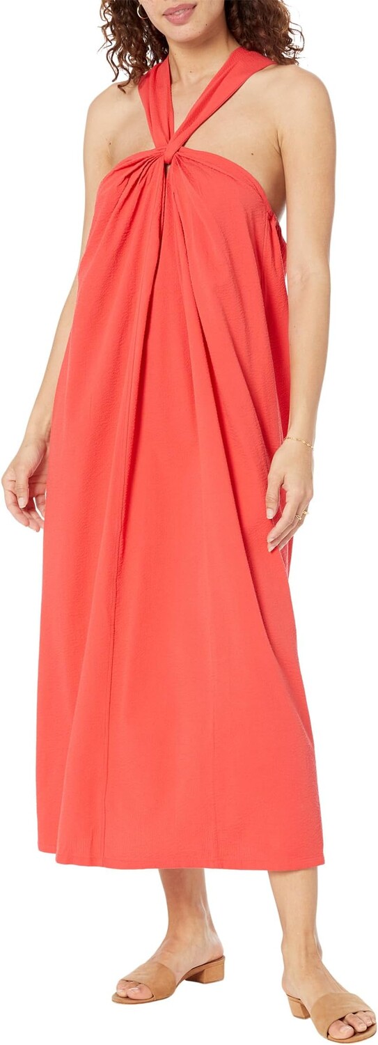 

Платье из хлопчатобумажной ткани Bay Twist Faherty, цвет Hibiscus