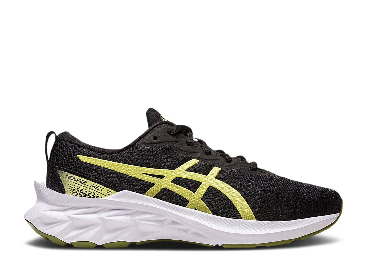 Кроссовки ASICS Novablast 2 Gs 'Black Glow Yellow', черный кроссовки novablast 2 gs black fruit punch asics черный