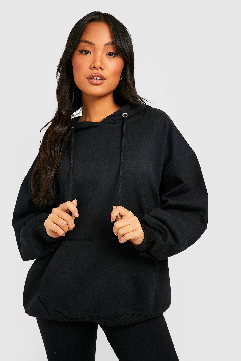 

Базовая худи оверсайз metite mix and match Boohoo, черный