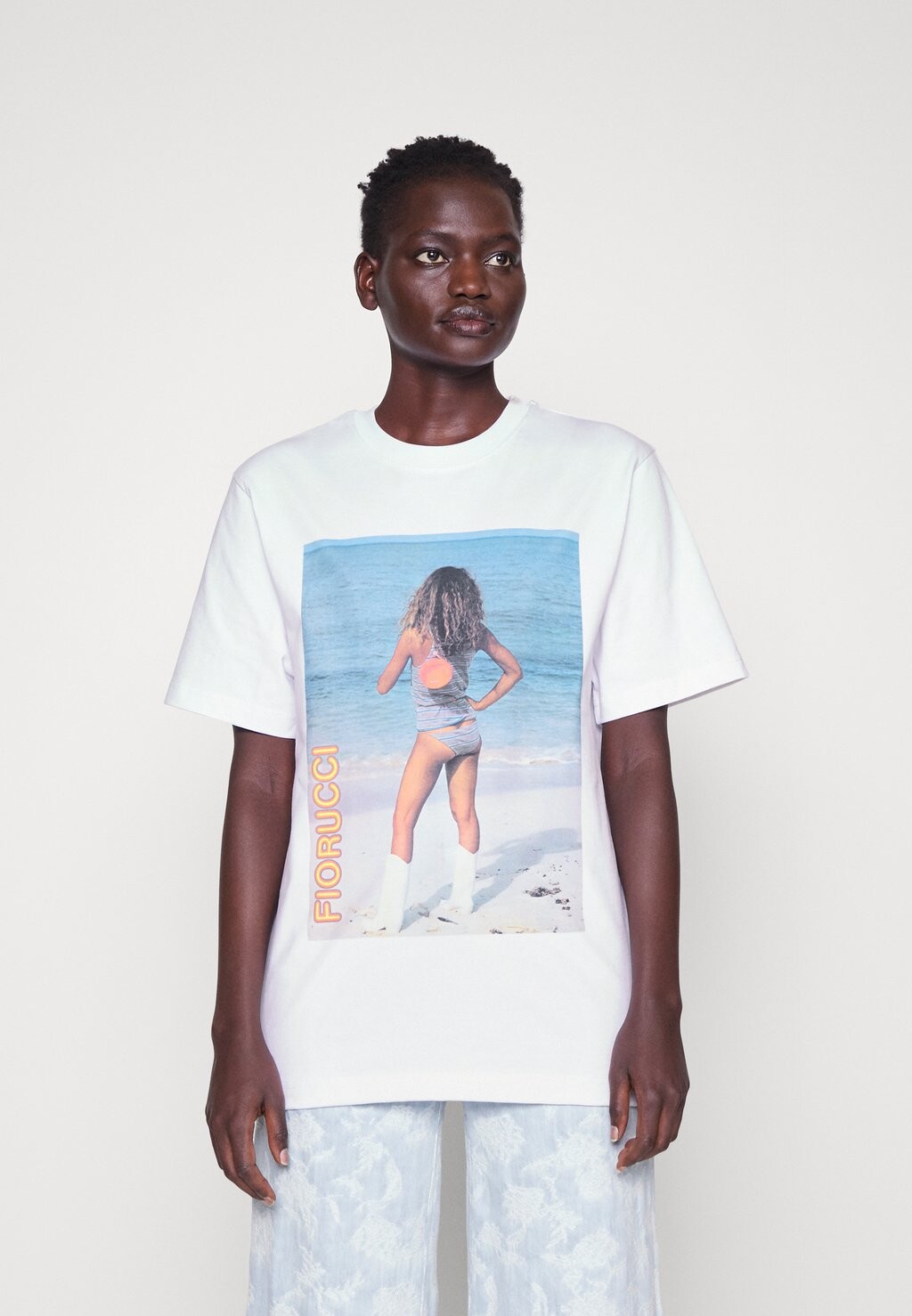 

Футболка с принтом Fiorucci, белый