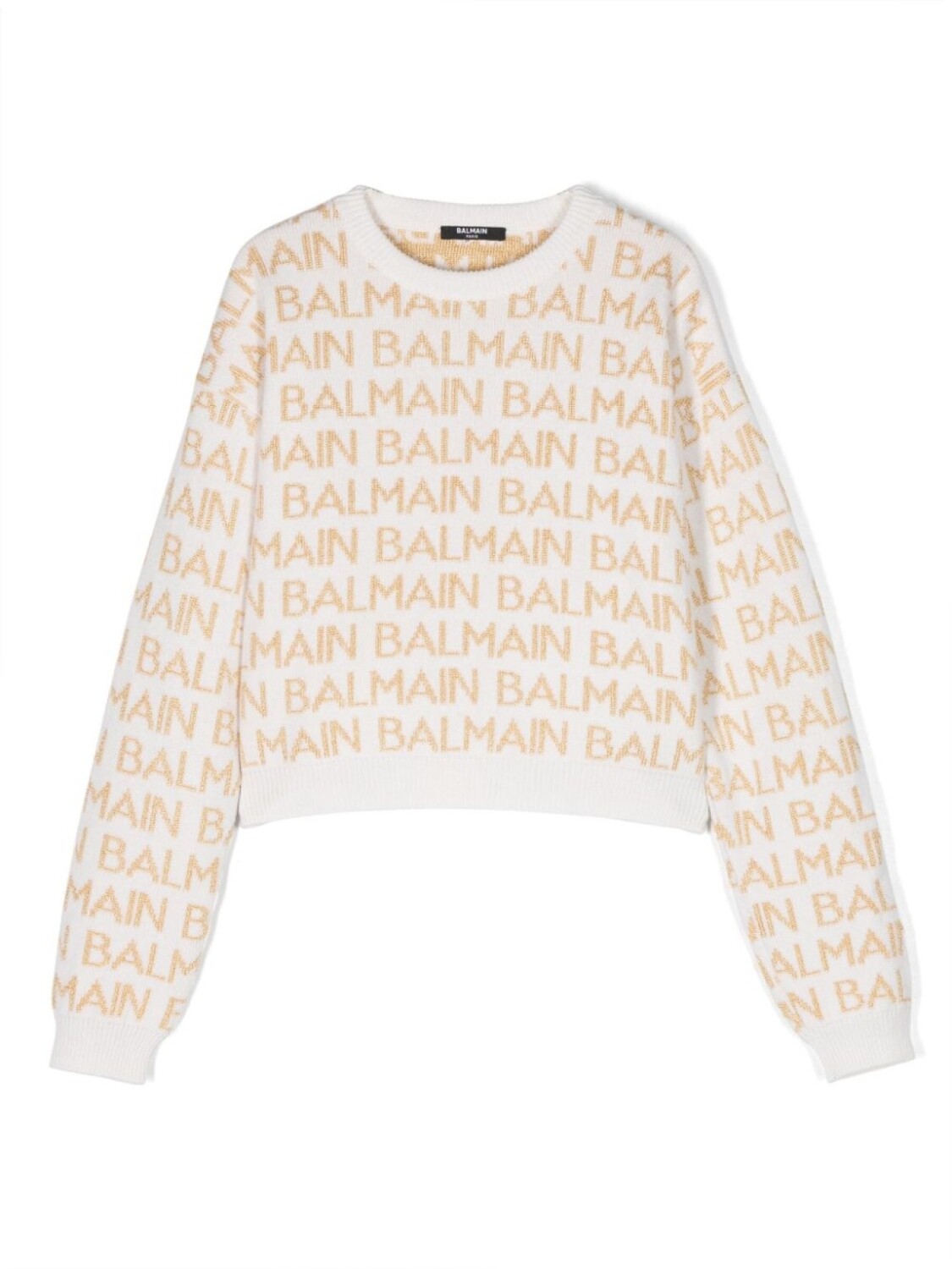 

Balmain Kids толстовка с логотипом, нейтральный цвет