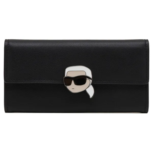 

Кожаный кошелек к/иконик 2.0 Karl Lagerfeld, черный
