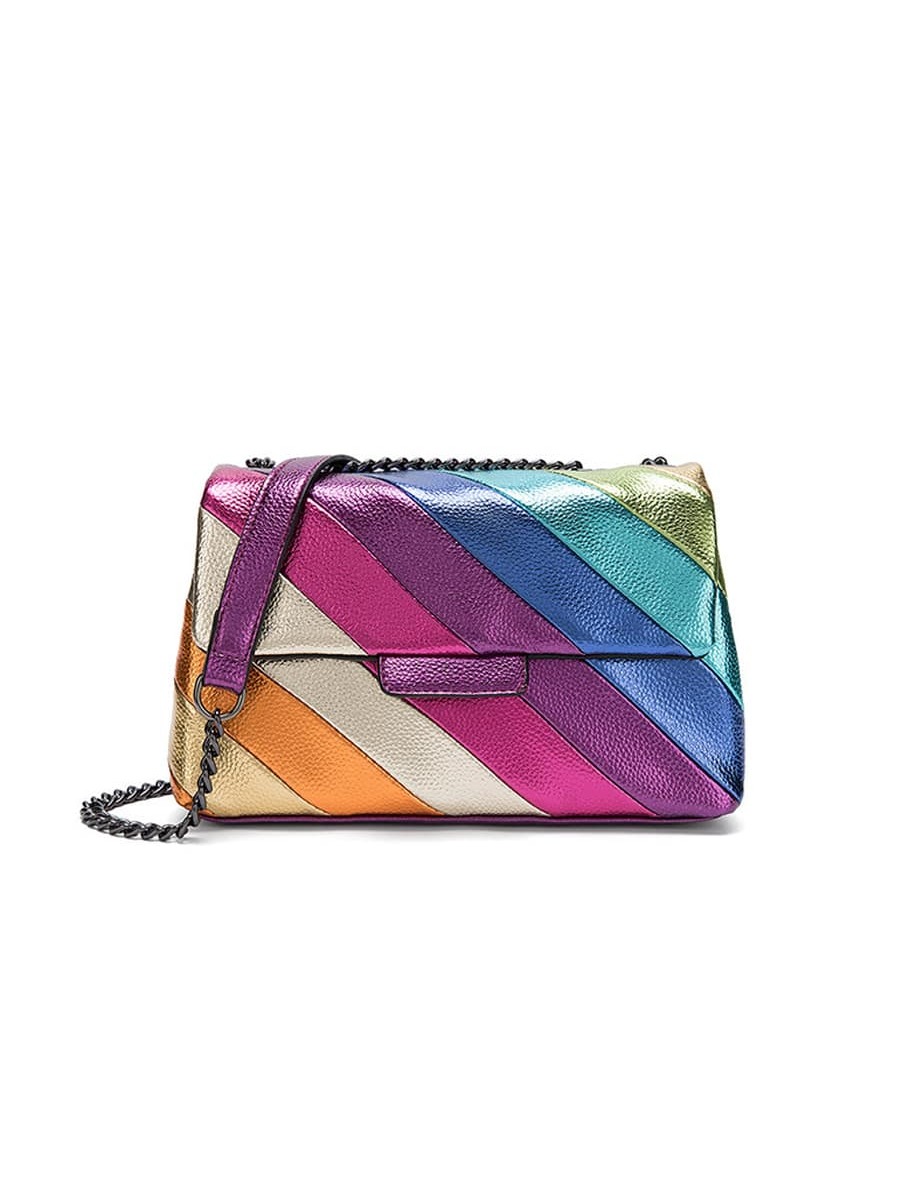 Женская сумка Rainbow в европейском и американском стиле, многоцветный сумка женская черная