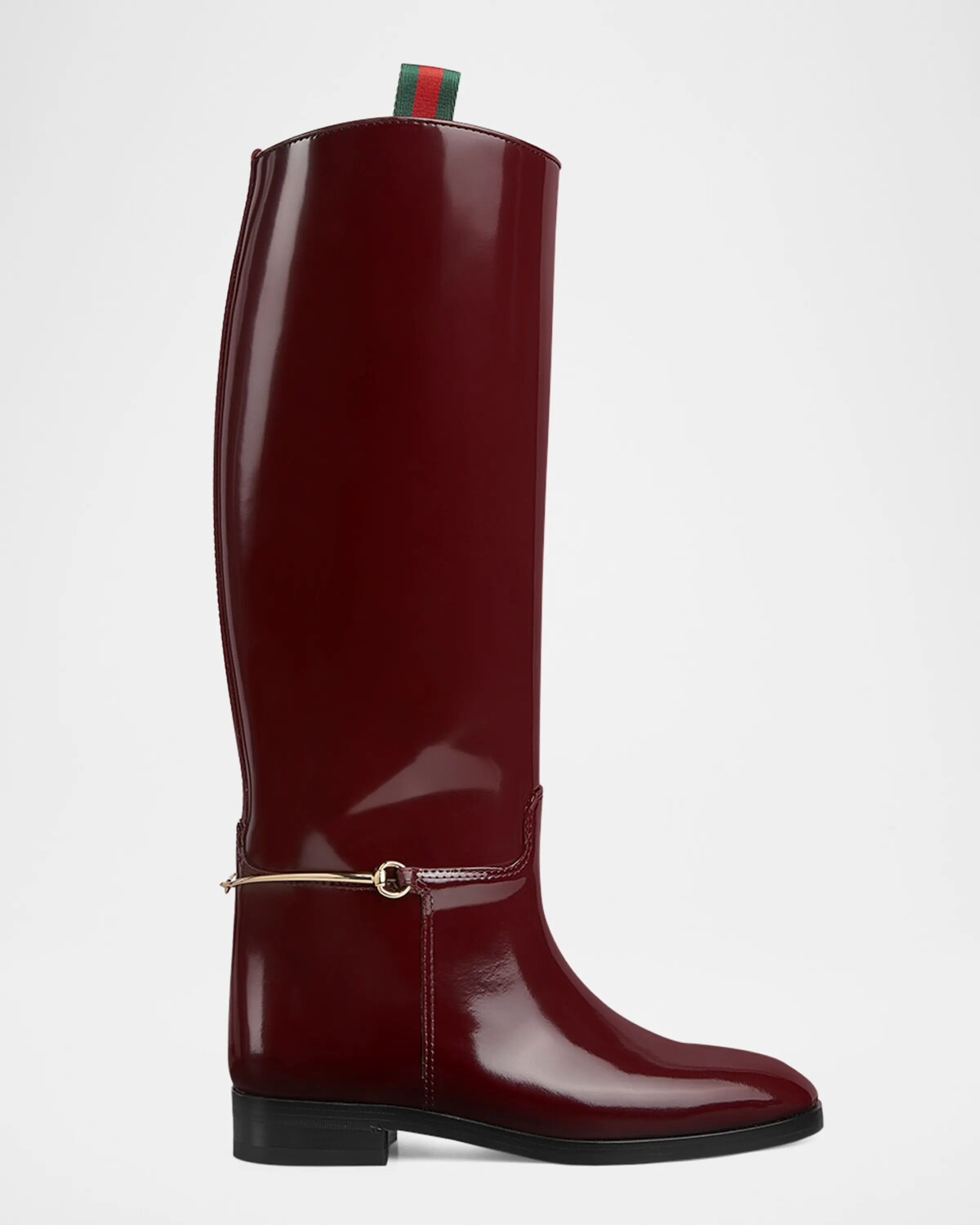 

Кожаные ботинки Michelangelo для верховой езды Gucci, цвет Lacquered Cherry