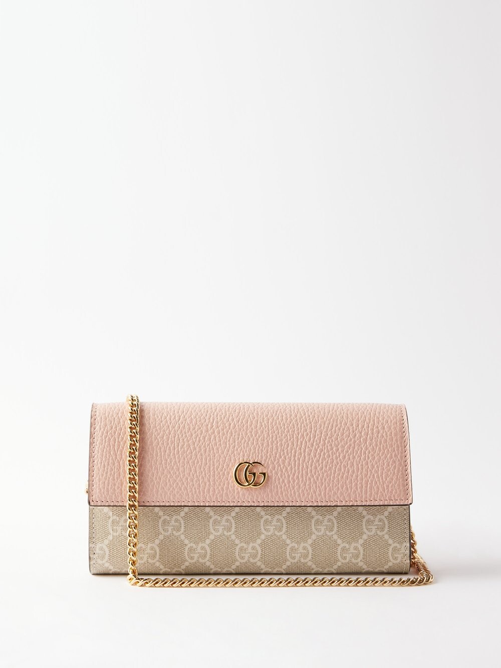 

Клатч из зерненой кожи gg marmont Gucci, розовый