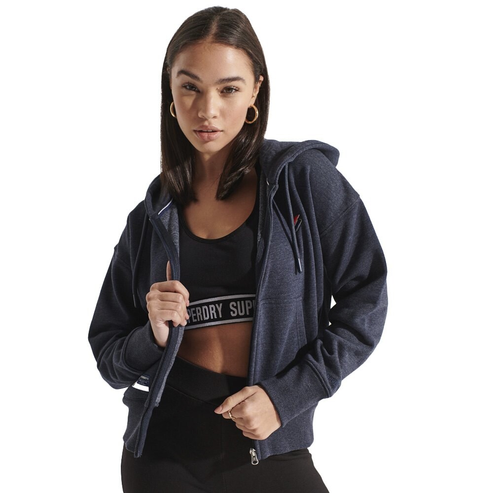 

Толстовка Superdry Code Essential Full Zip, синий