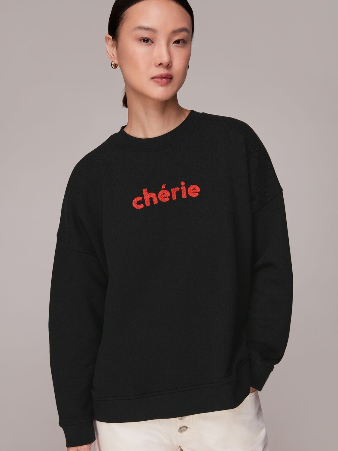 

Толстовка с логотипом Cherie Whistles, черный