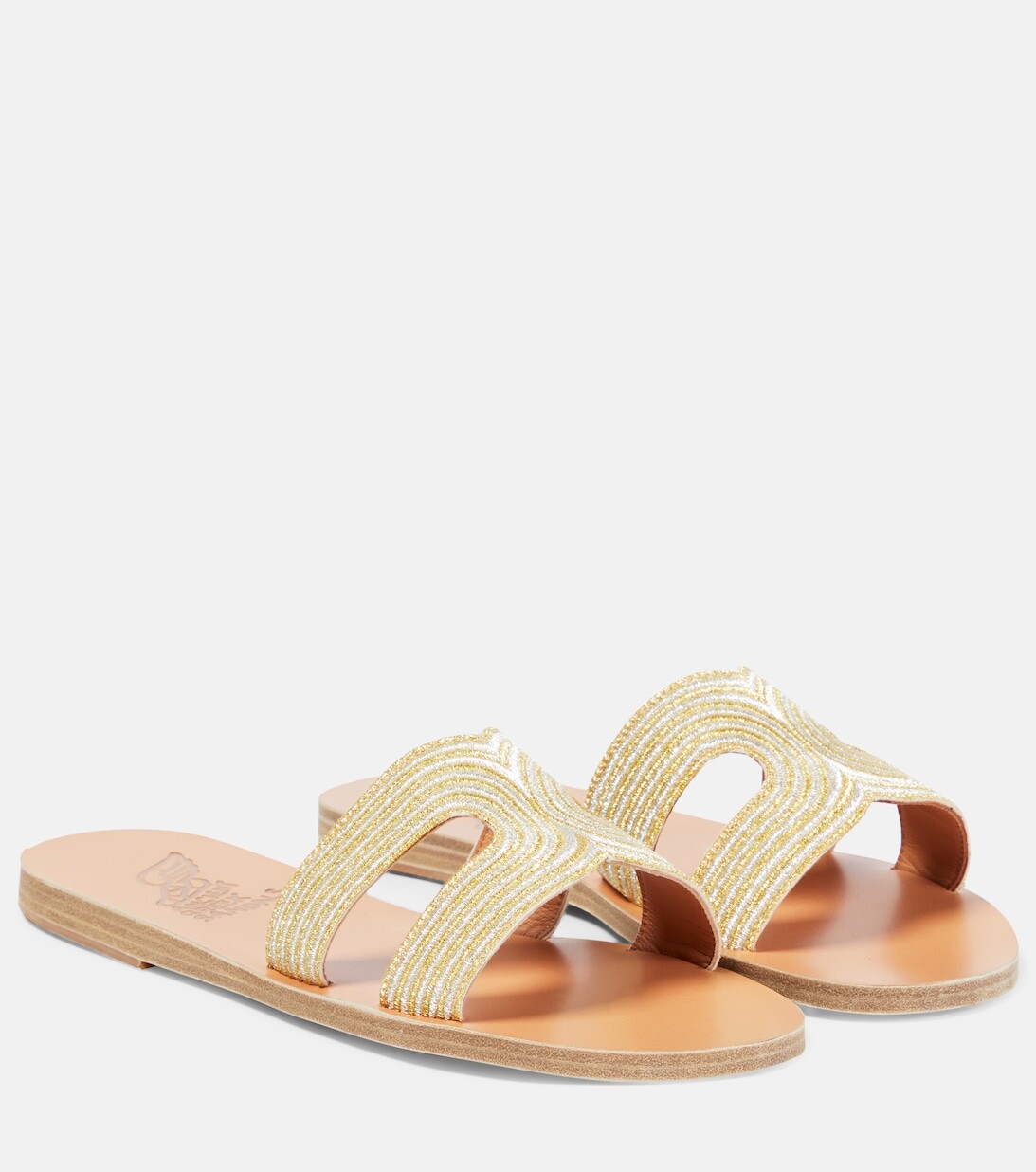 

Сандалии Kentima с эффектом металлик в полоску Ancient Greek Sandals, металлик