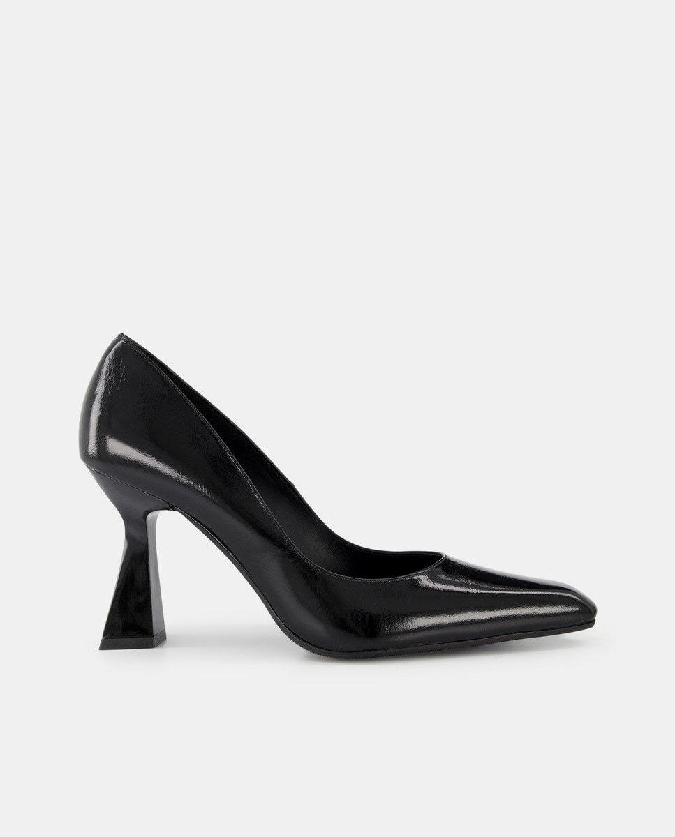 Женские туфли Steli из лакированной кожи с острым носком и каблуком геометрической формы Lodi, черный туфли лодочки женские из лакированной кожи на тонком каблуке 11 5 см