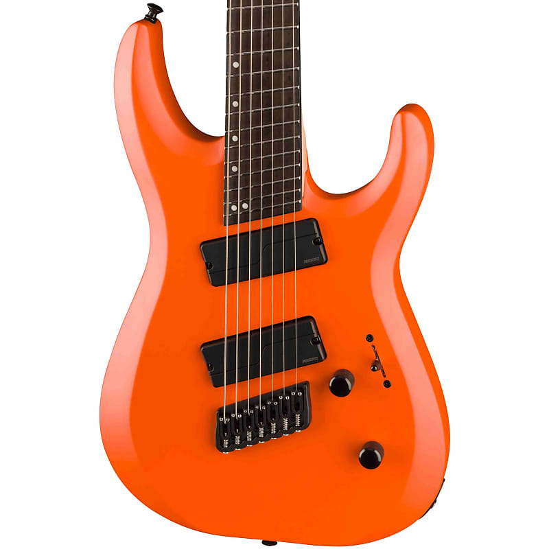 Электрогитара Jackson Pro Plus Dinky MDK Modern HT7 MS 7-String Electric Guitar, Satin Orange Crush