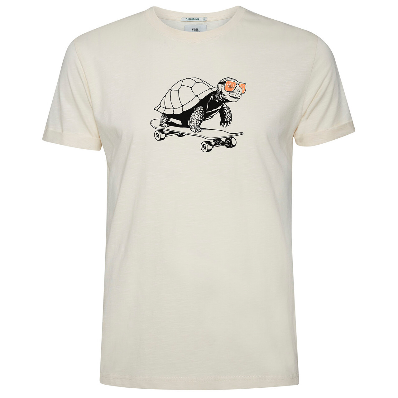 

Футболка Greenbomb Animal Turtle Roll On Roll s, цвет Creme White