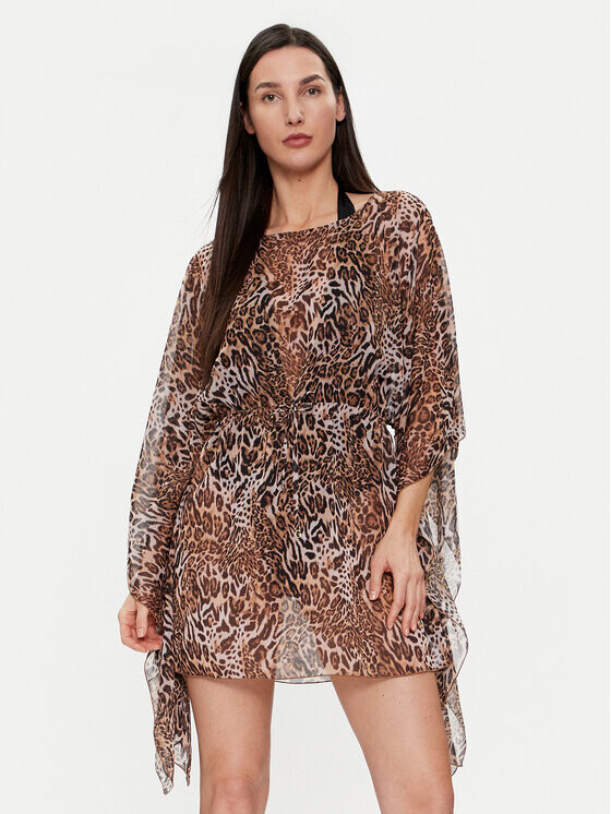 

Разноцветное пляжное платье свободного кроя Guess, коричневый
