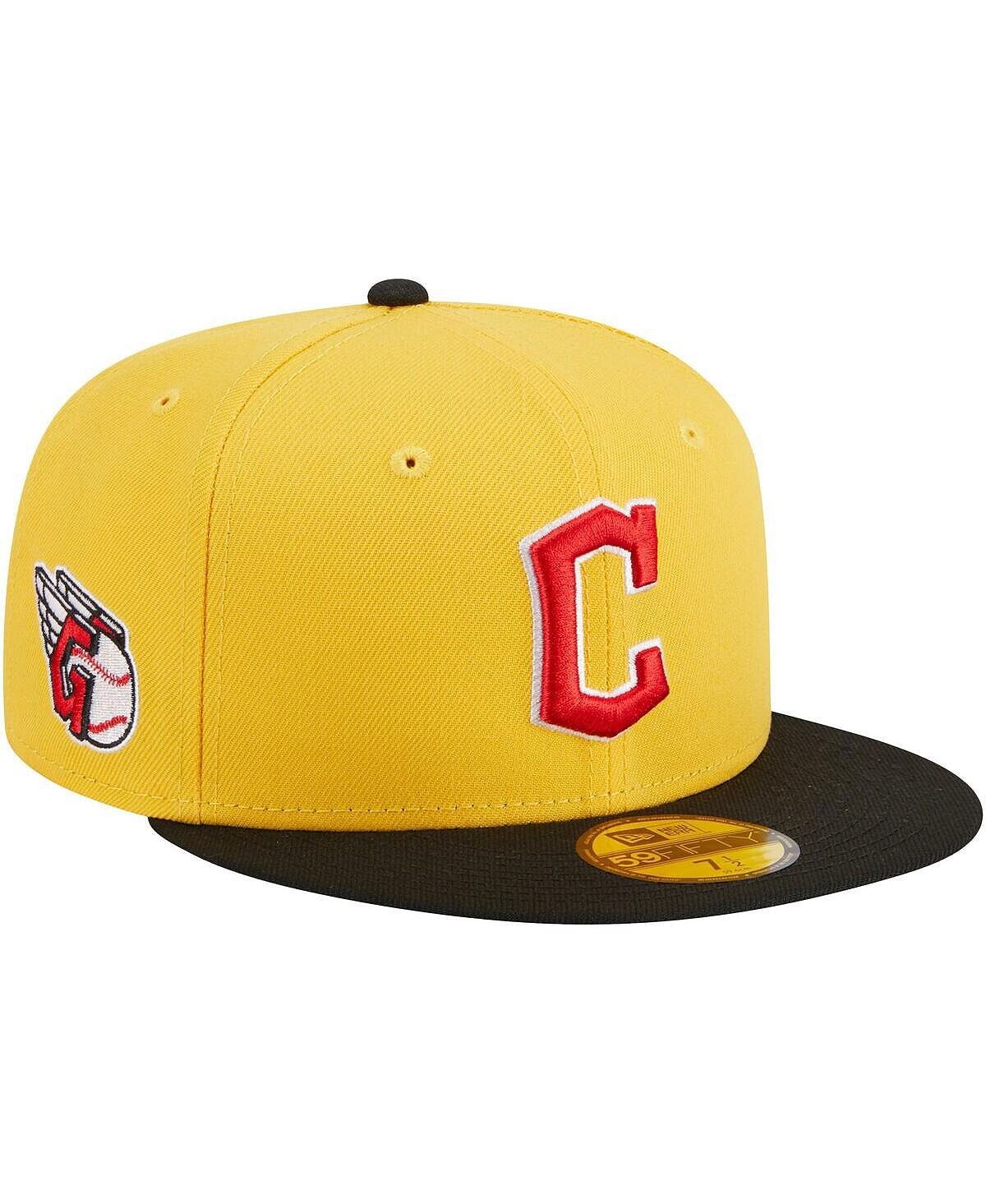 

Мужская желто-черная приталенная кепка Cleveland Guardians Grilled 59FIFTY New Era