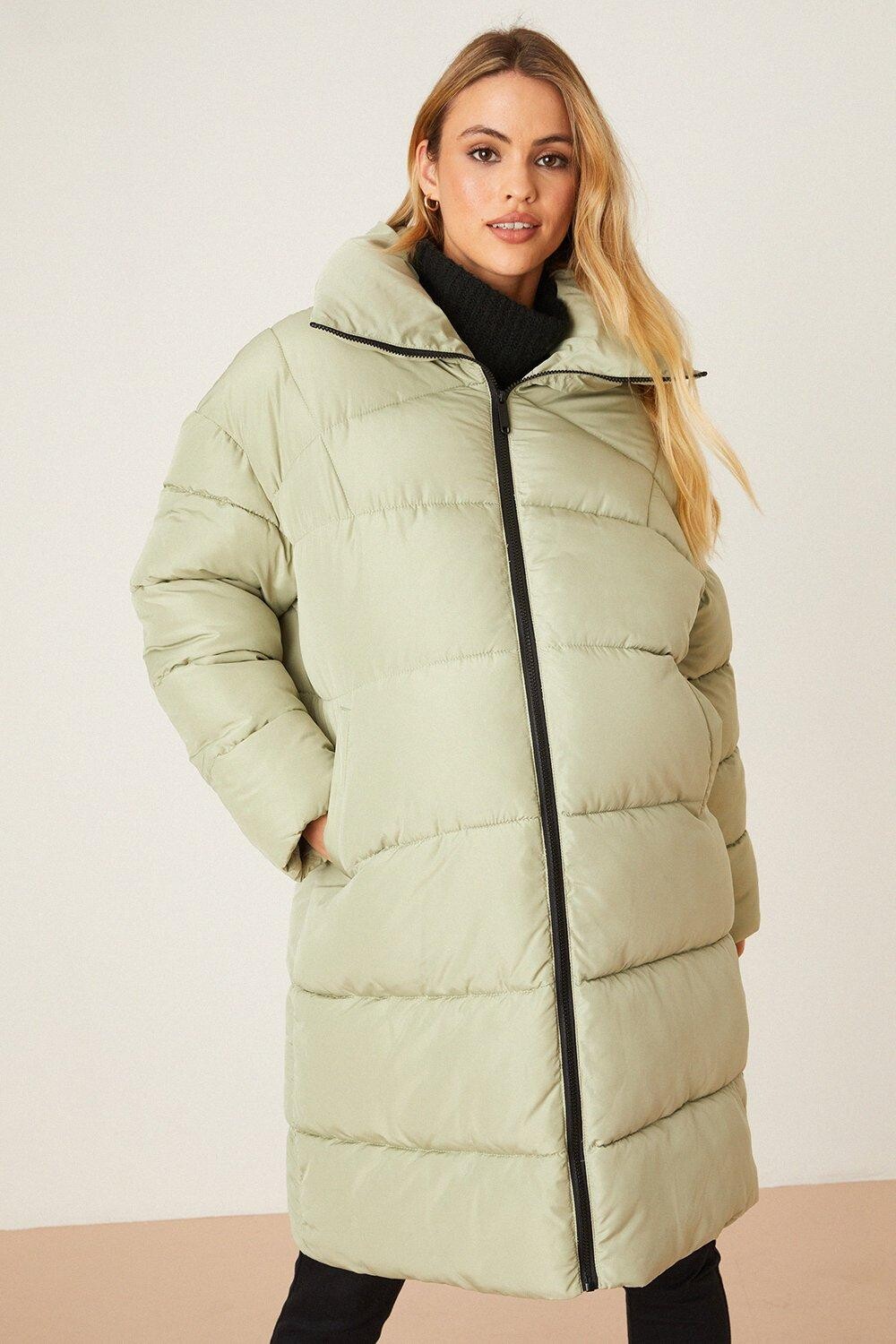 

Удлиненное пальто с подкладкой для беременных Dorothy Perkins, зеленый