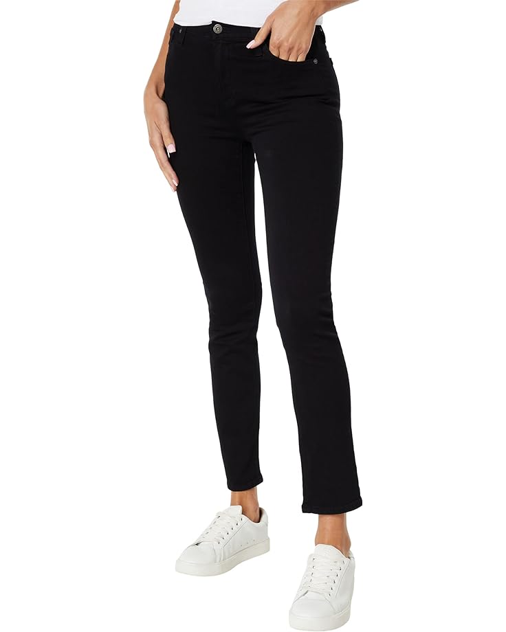 цена Джинсы AG Jeans Mari High-Rise Slim Straight in Opulent Black, цвет Opulent Black
