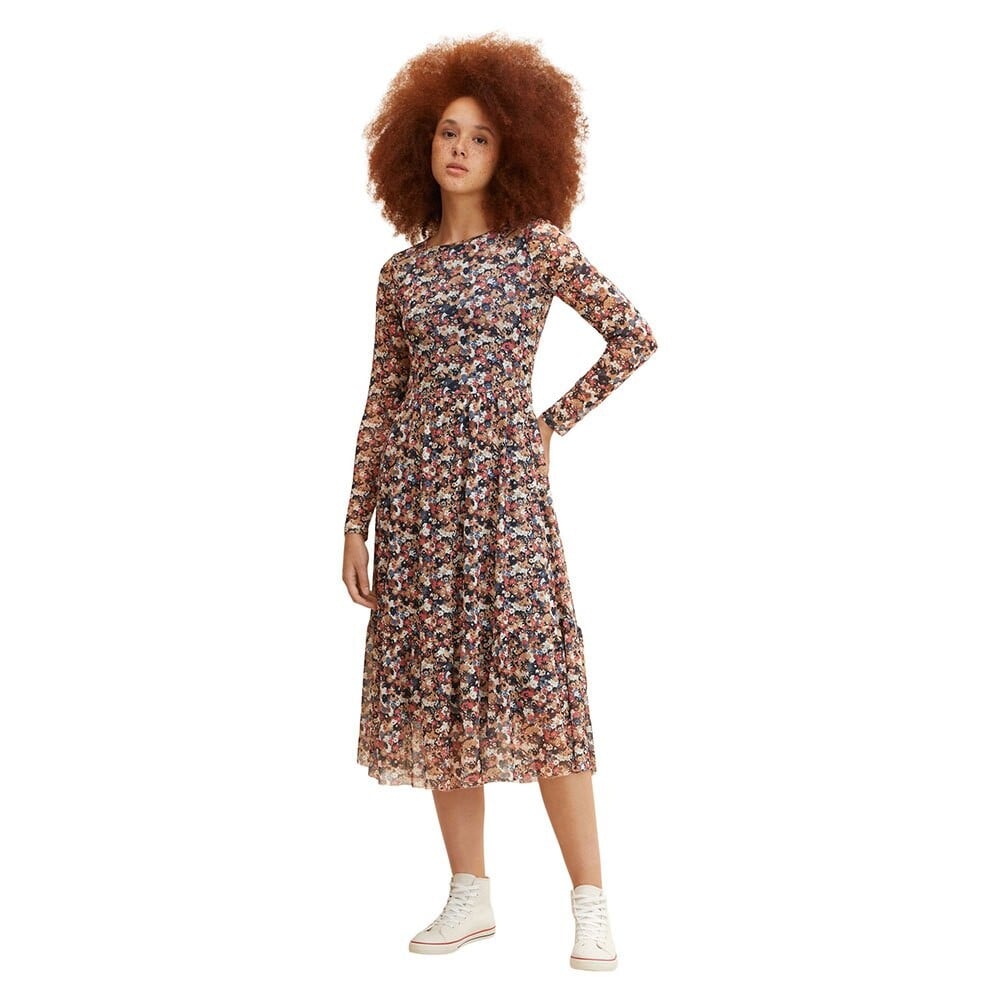 

Платье Tom Tailor Printed Mesh, бежевый