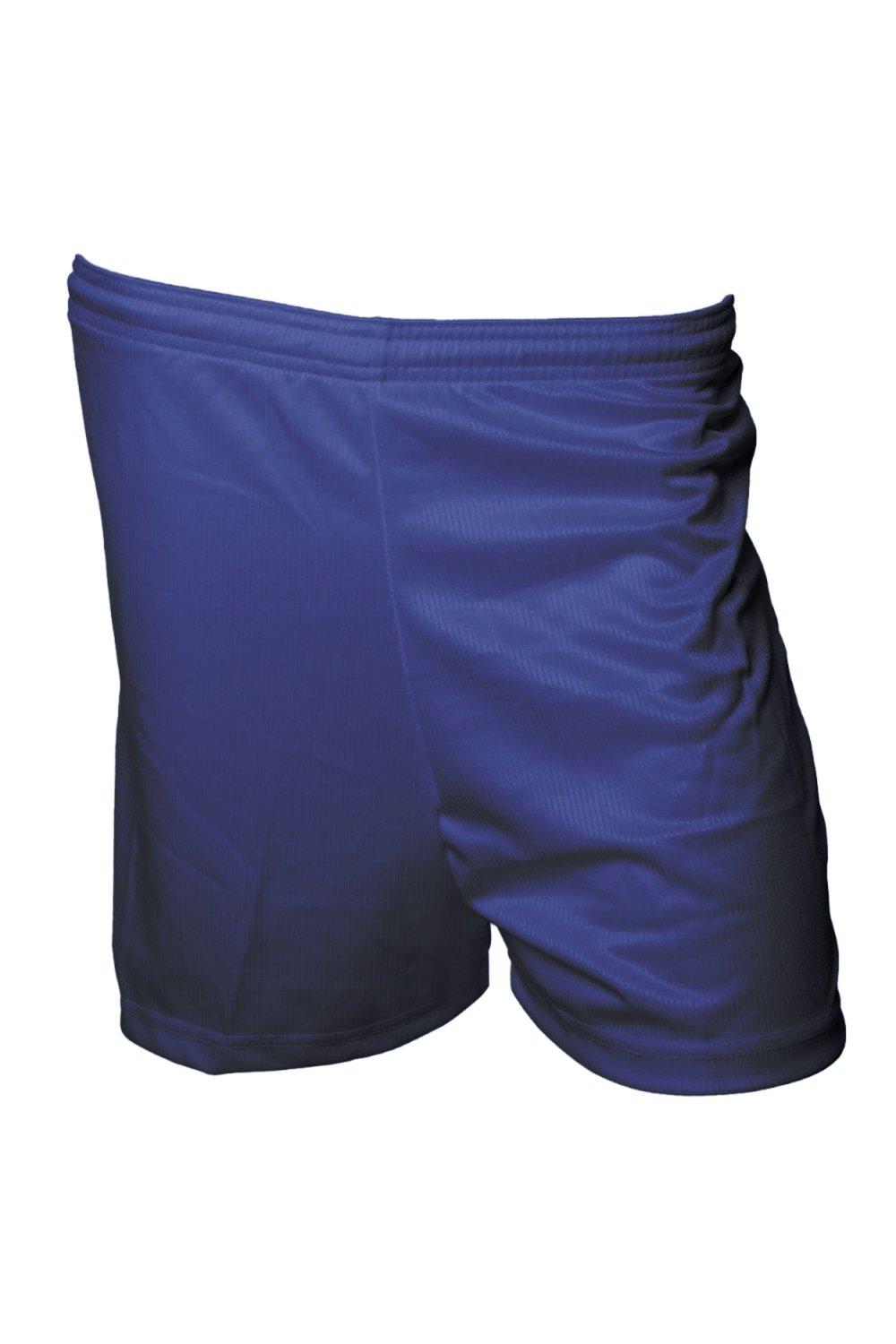 Футбольные шорты с микрополосками Precision, темно-синий