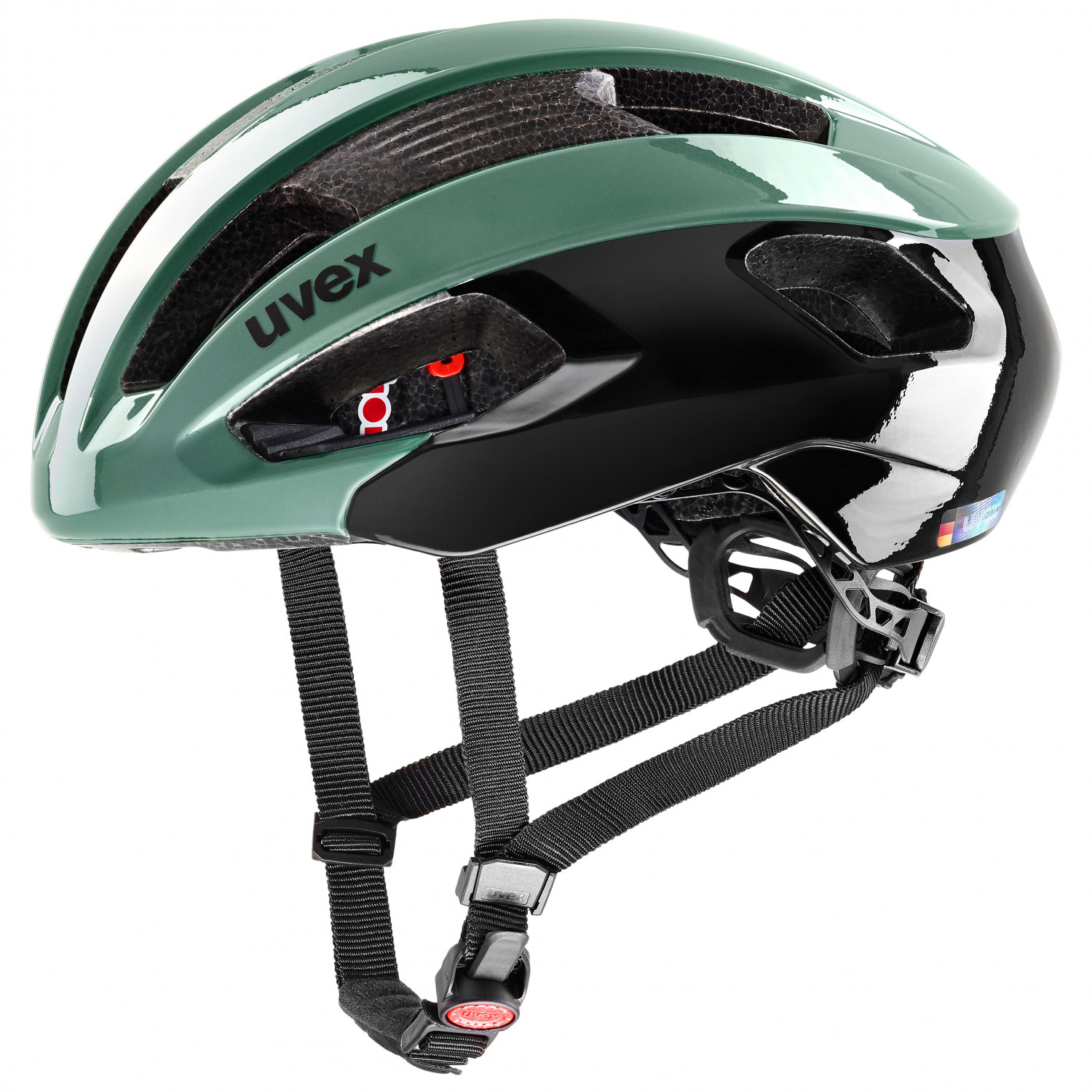 шлем велосипедный uvex черный Велосипедный шлем Uvex Rise, цвет Moss Green/Black