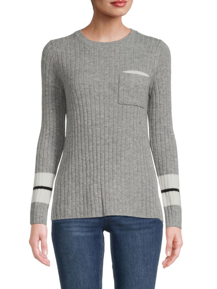 цена Карманный кашемировый свитер Amicale, серый