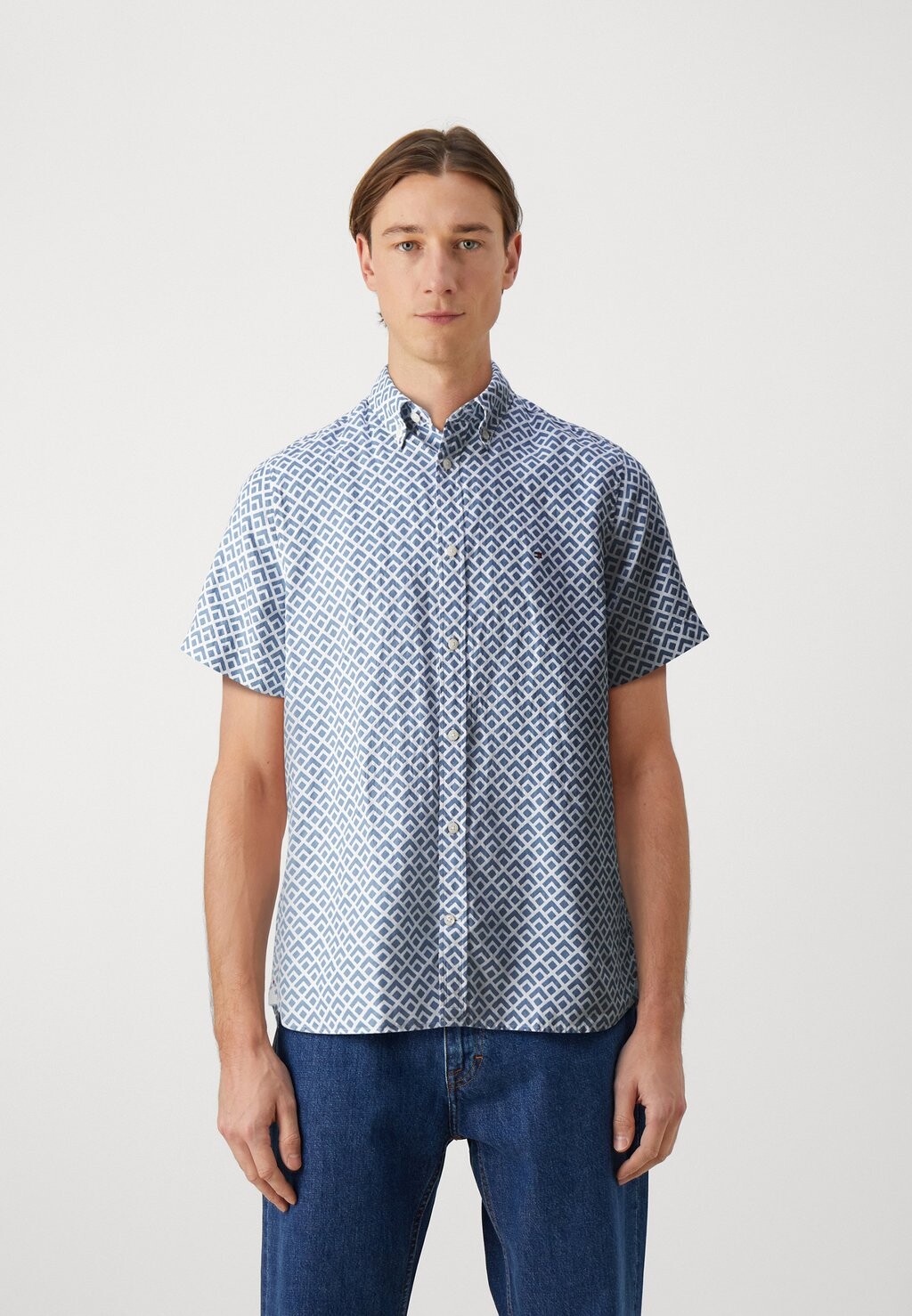 

Рубашка Tommy Hilfiger, цвет blue coast/optic white