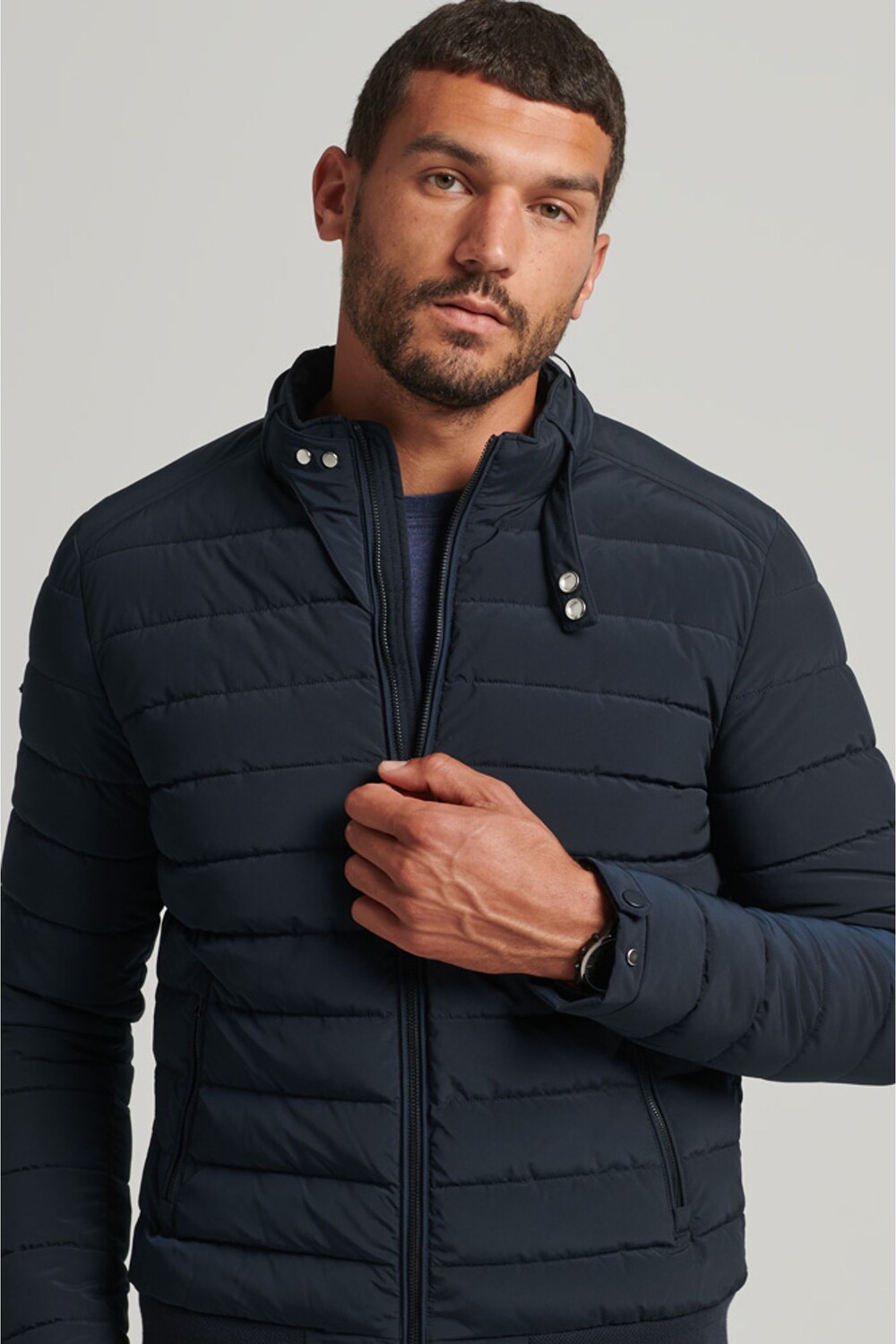 

Стеганая куртка Studios Harrington Superdry, синий