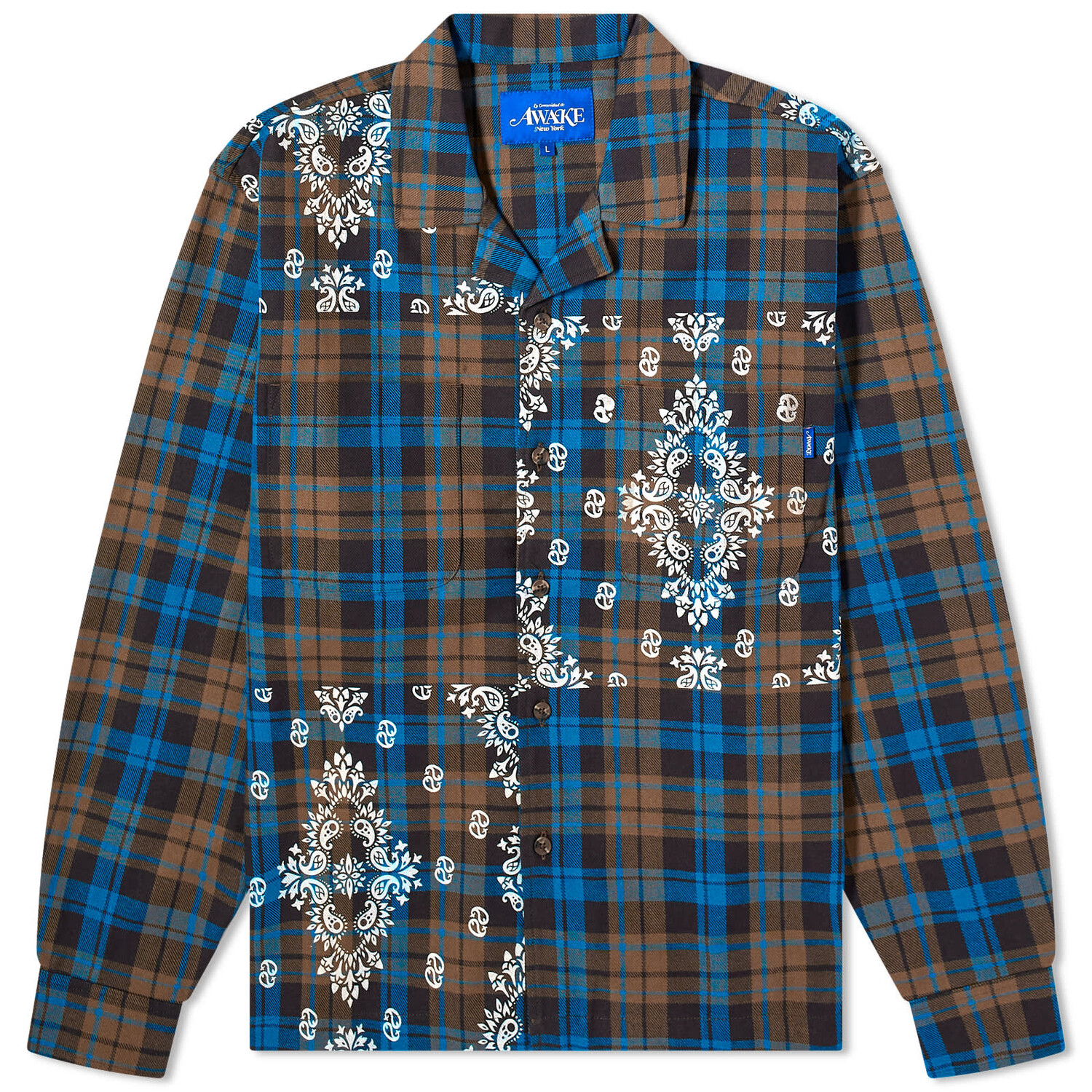 

Рубашка Awake Ny Paisley Flannel Vacation, цвет Brown Multi