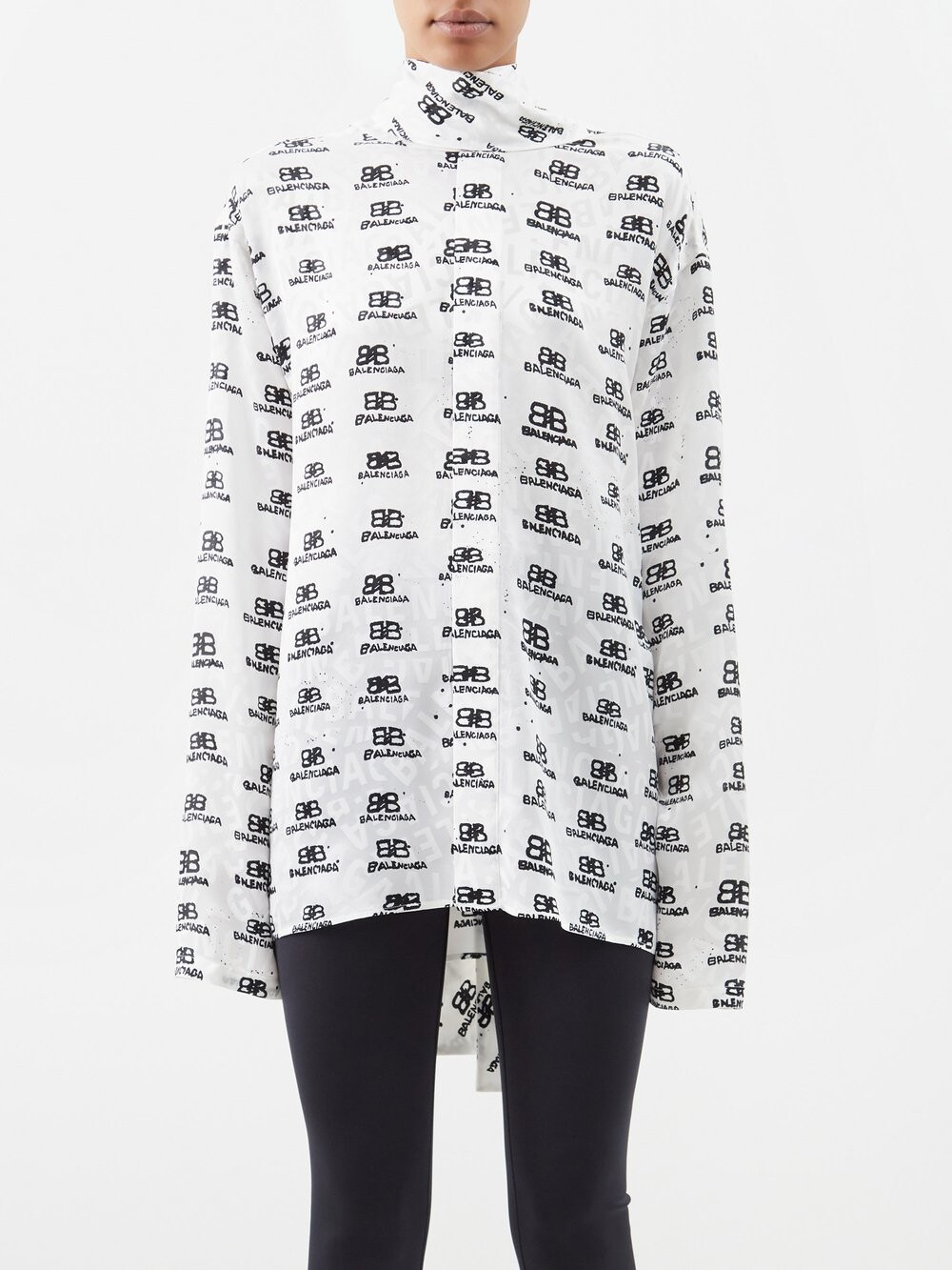 

Блузка garde robe с жаккардовым узором bb Balenciaga, белый