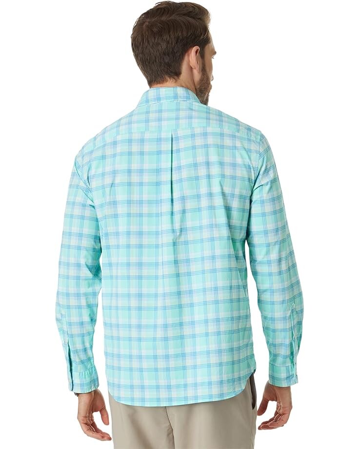 

Рубашка Vineyard Vines Plaid On-The-Go Nylon Shirt, цвет Island Paradise
