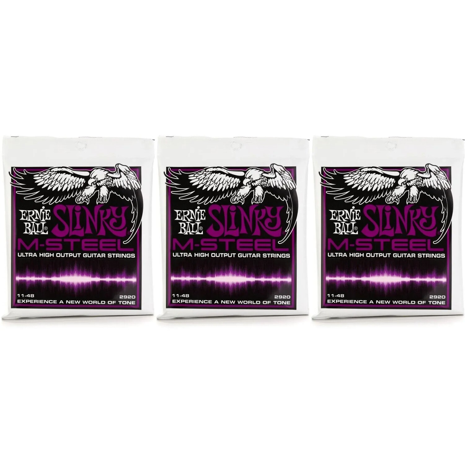 

Струны для электрогитары Ernie Ball 2920 Power Slinky M-Steel — .011-.048 (3 шт.)