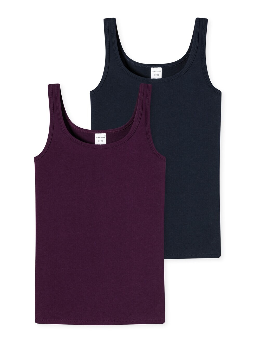 

Майка Schiesser 95/5 Organic Cotton, ночной синий/баклажан