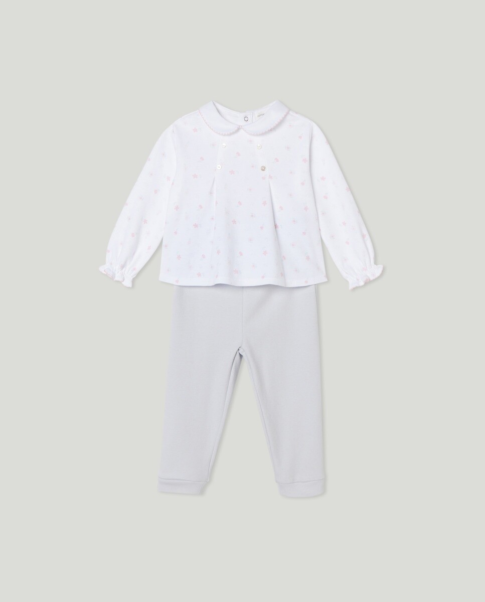 

Детская пижама из двух частей с длинными рукавами для мальчика. Cotton Juice, серый