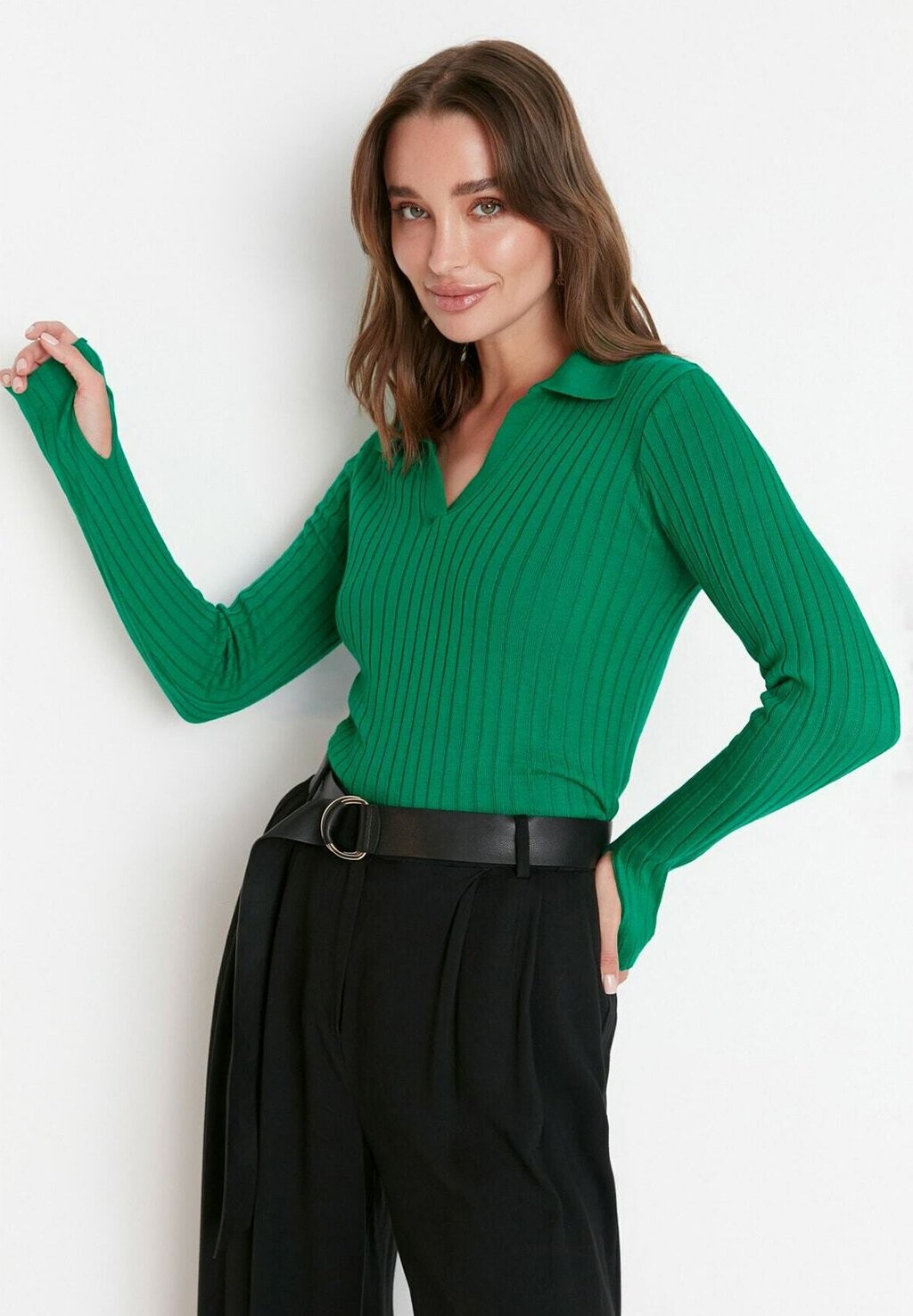 

Свитер вязаный PARENT-101107229 Trendyol, цвет green