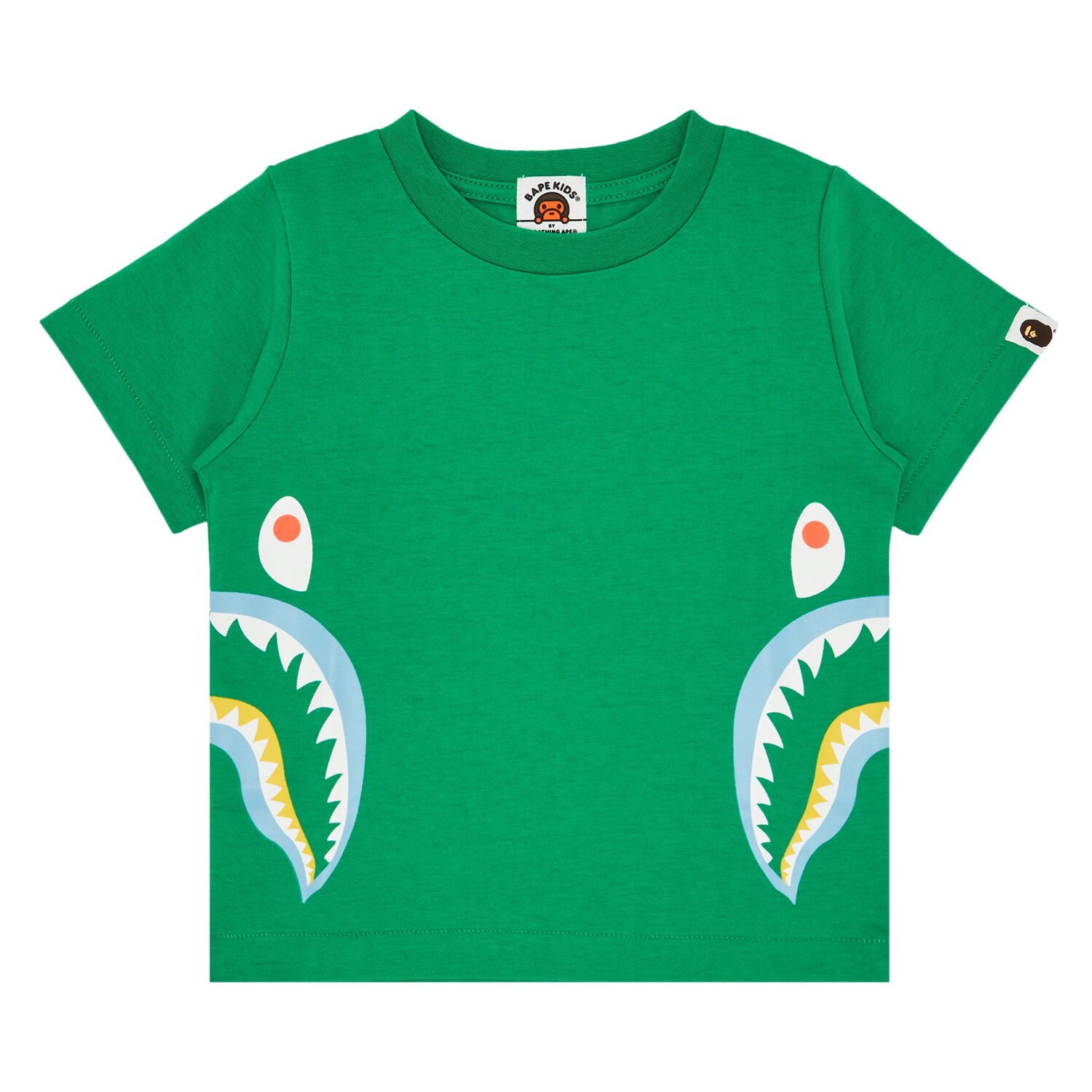 

BAPE Kids Colors Футболка с изображением акулы, зеленая, Зеленый