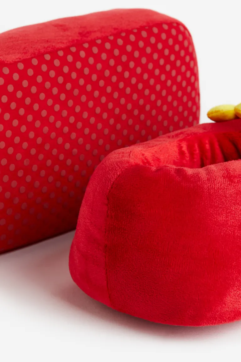 Мягкие домашние тапочки - гамбургер H&M, красный