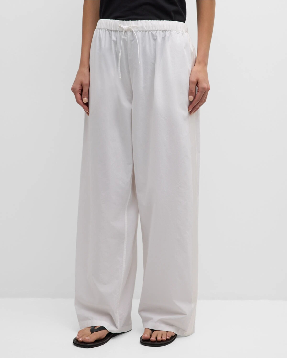 

Hubert Брюки под смокинг в полоску с кулиской THE ROW, цвет Off White