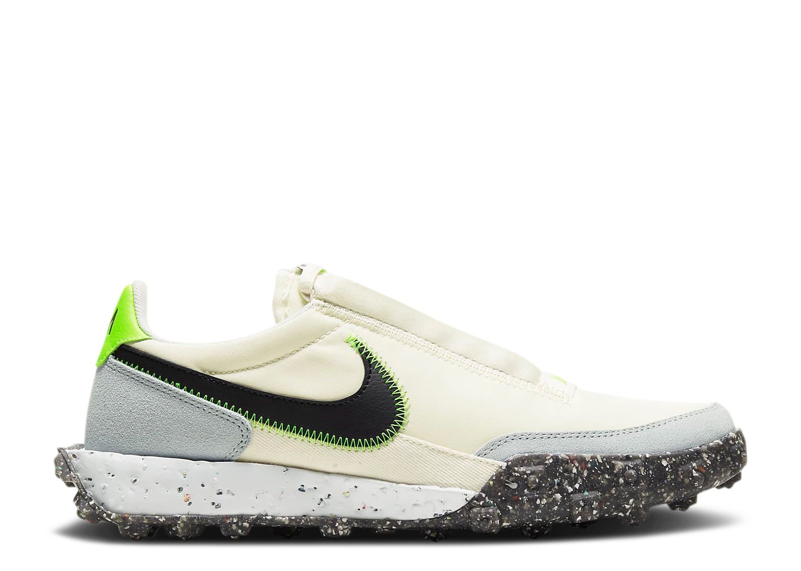 Кроссовки Nike Wmns Waffle Racer Crater 'Pale Ivory Electric Green', кремовый