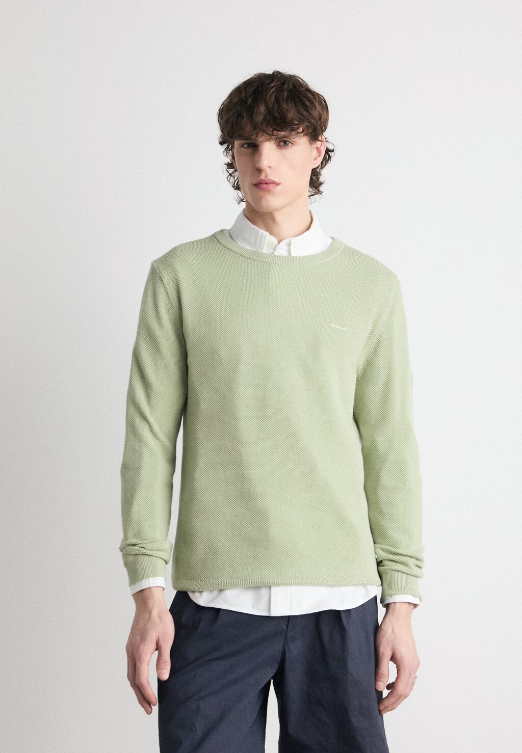 

Вязаный свитер C-NECK GANT, цвет milky matcha