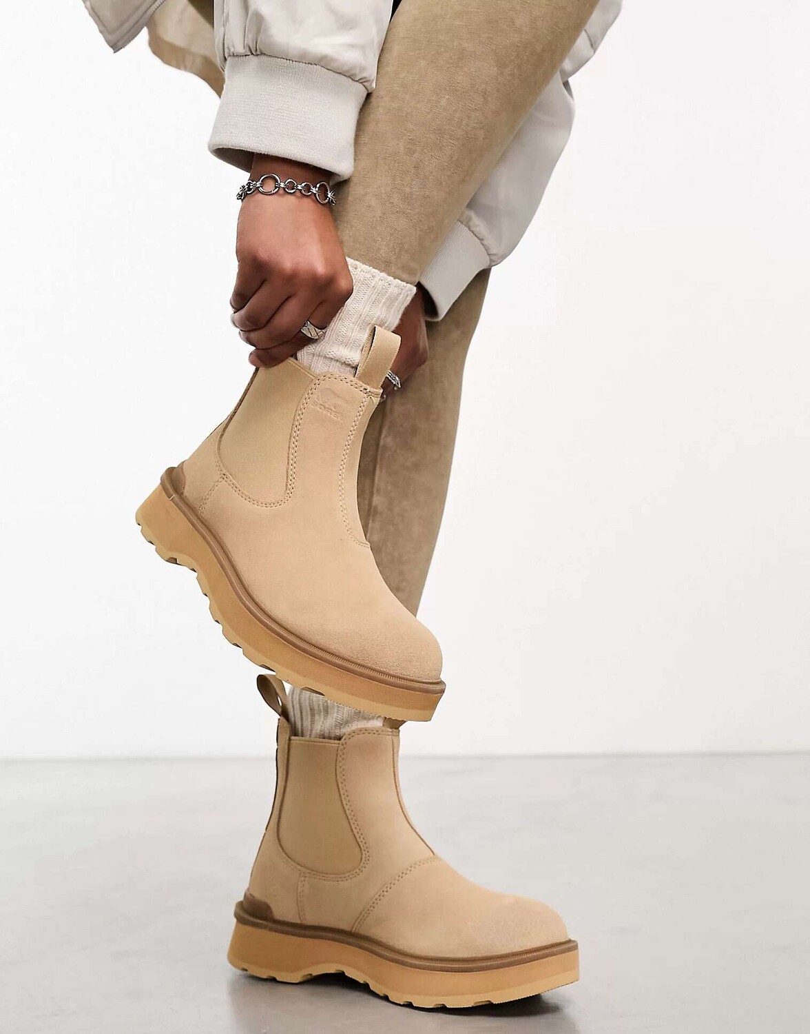 

Ботинки челси Sorel Hi-Line светло-коричневого цвета, Коричневый