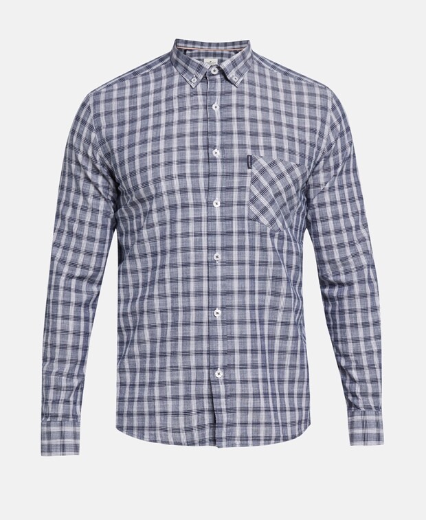 

Рубашка с длинными рукавами – стандартный крой Cross Jeans, темно-синий